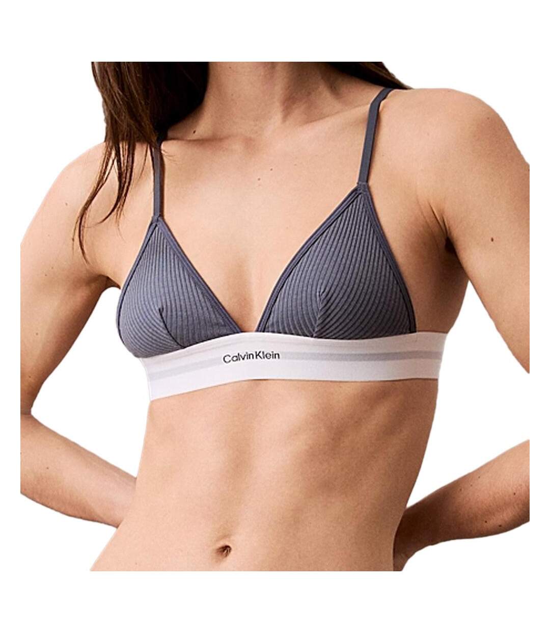 Soutien-Gorge bleu/gris femme calvin klein jeans unlined triangle - l-1