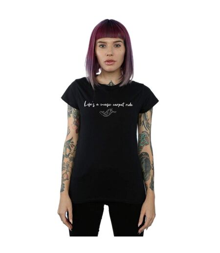 Disney - T-shirt ALADDIN LIFE'S A MAGIC CARPET RIDE - Femme (Noir) - UTBI15630