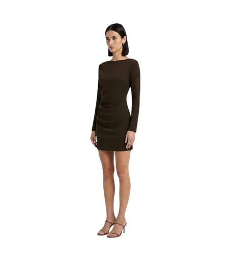 Robe Courte Manches Longues Femme Marron I Saw It First
