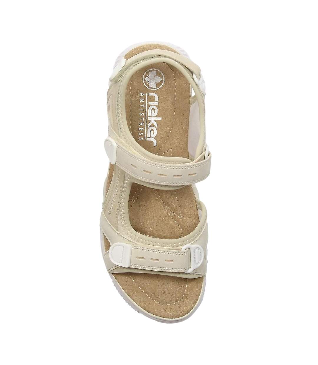 Sandales Comfortable Femme Beige Rieker-4