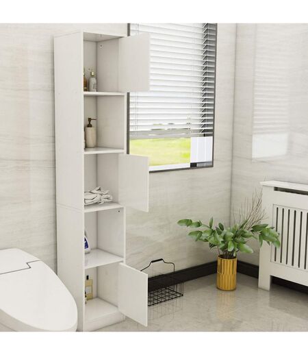 Colonne de salle de bain - Anne - Blanc - 180 x 33 x 30 cm