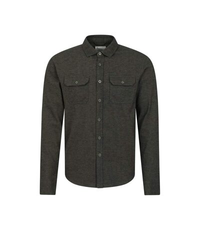 Mens Trace Flannel Long-sleeved Shirt Green Mountain Warehouse