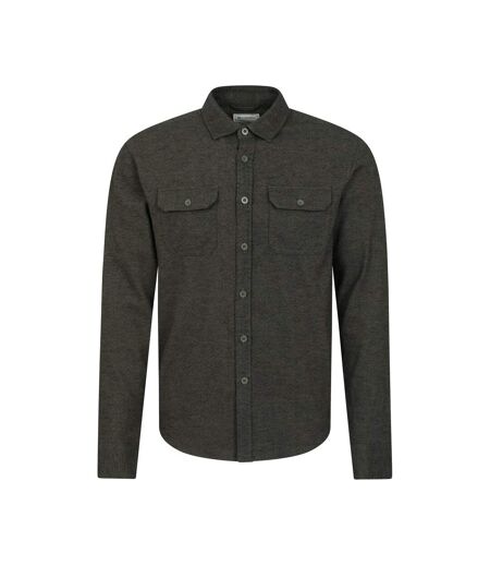 Mens Trace Flannel Long-sleeved Shirt Green Mountain Warehouse