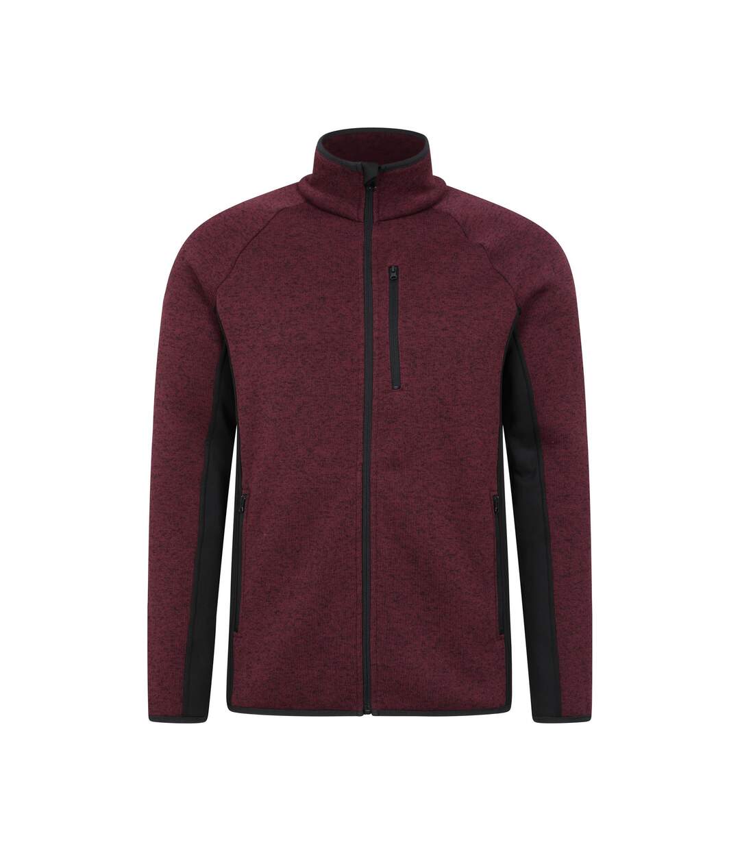 Mens Treston Full Zip Fleece Jacket Burgundy Mountain Warehouse-1