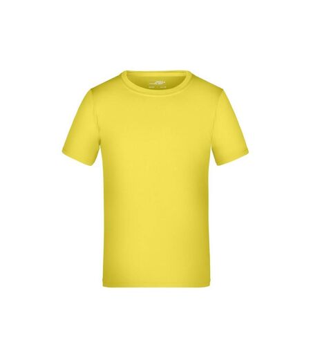 T-shirt active enfant jaune James and Nicholson