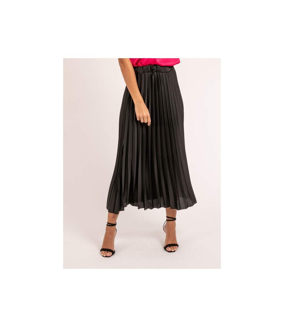 Jupe longue satin plissée XYMMA - Dona X Lisa-1