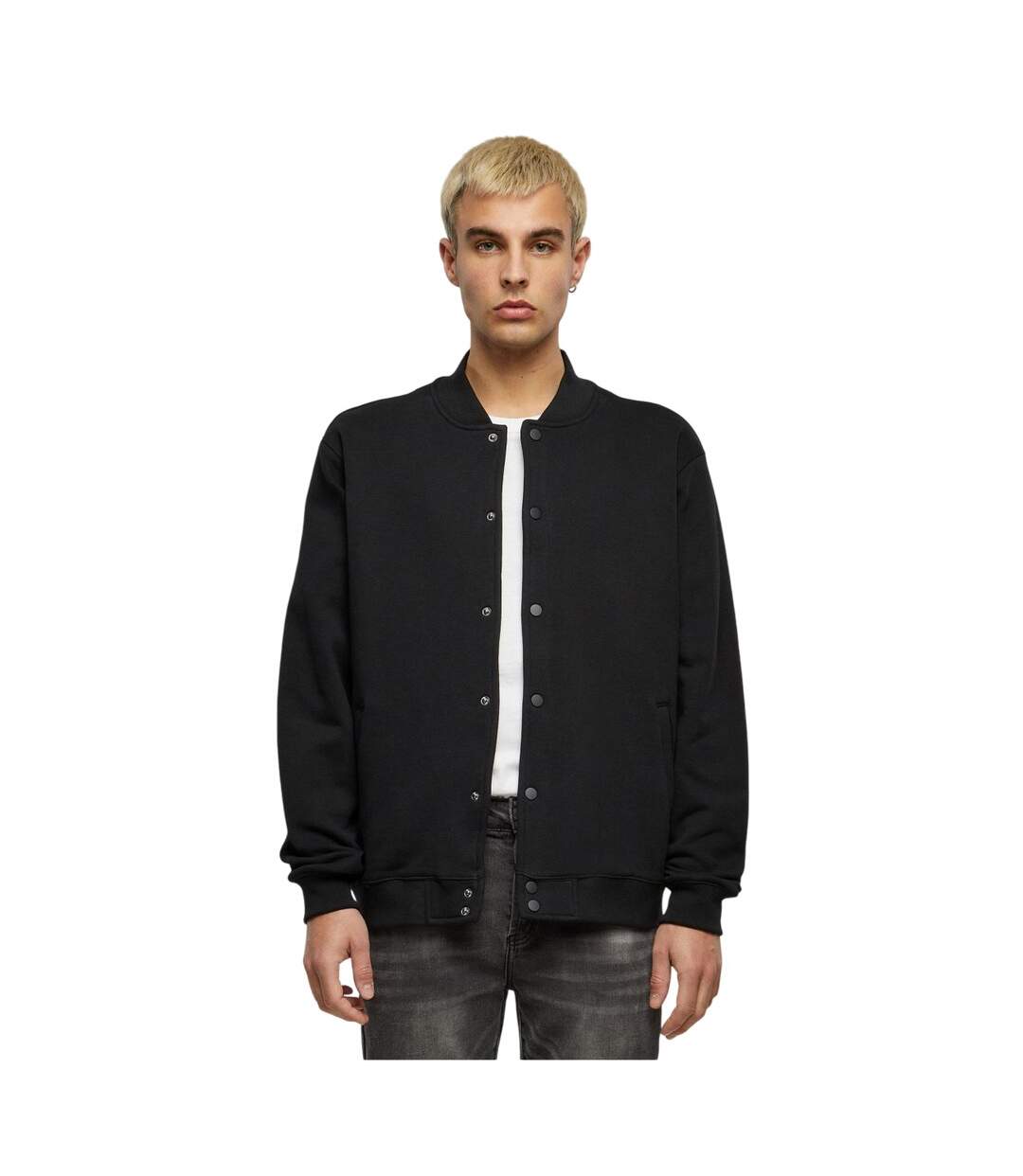 Veste De Ville Tonale De Poids Lourd Pour Hommes Noir Build Your Brand-1