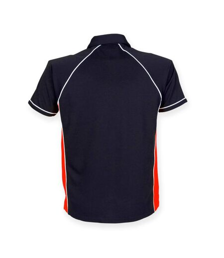 Finden & Hales Mens Piped Performance Sports Polo Shirt (Navy/ Red/ White)