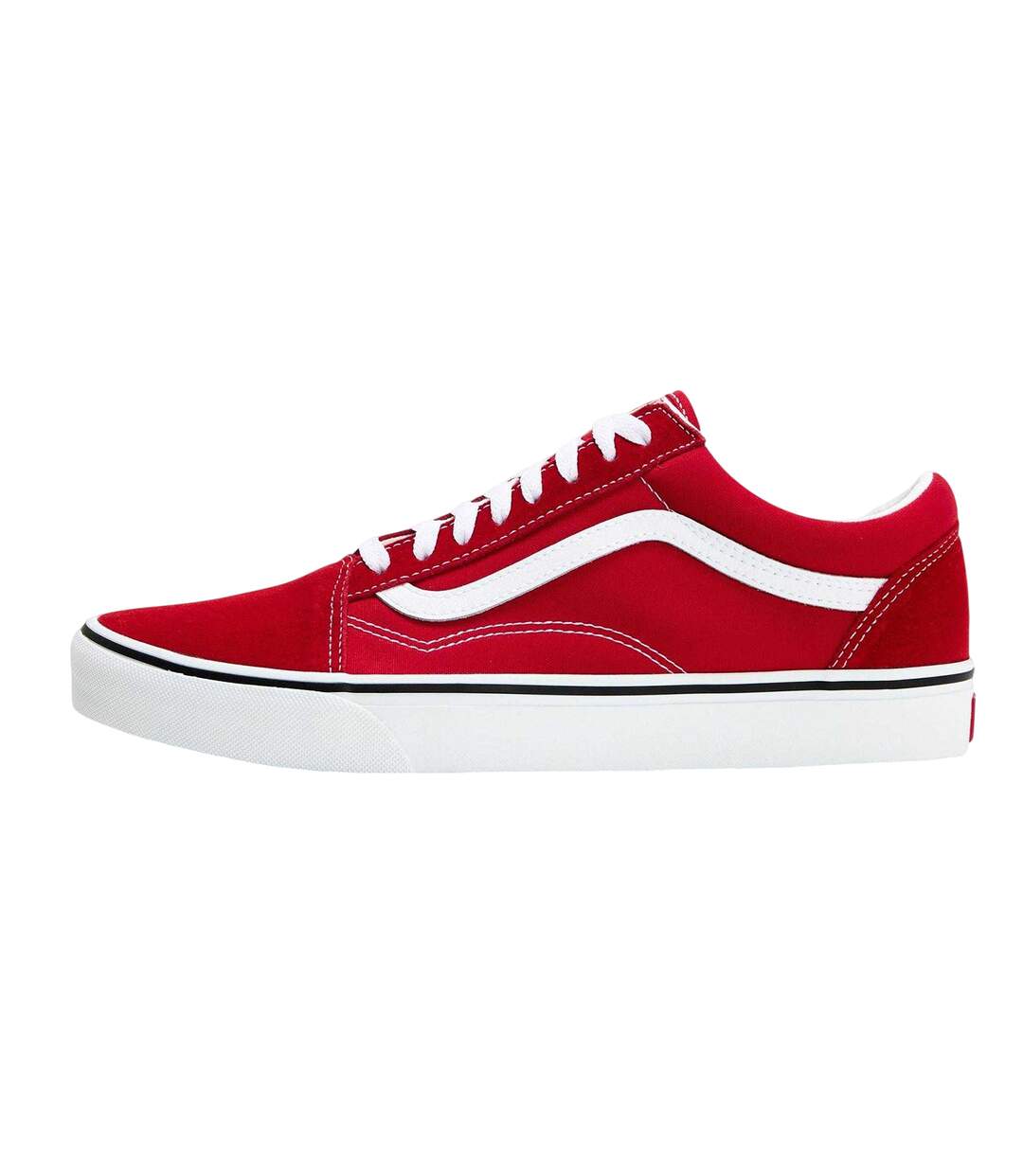 Mens Old Skool Canvas Trainers Racing Red Vans-2