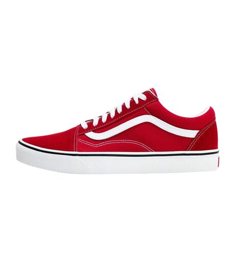 Mens Old Skool Canvas Trainers Racing Red Vans