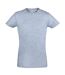 SOLS Mens Regent Slim Fit Short Sleeve T-Shirt (Heather Sky Blue)