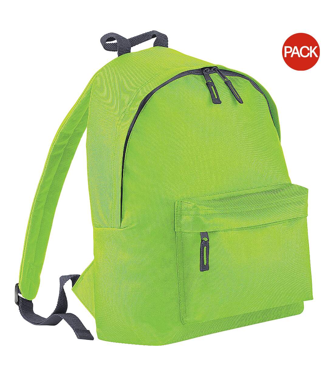 Lot de 2  Sac à dos 18 litres taille unique vert citron/graphite Bagbase-1