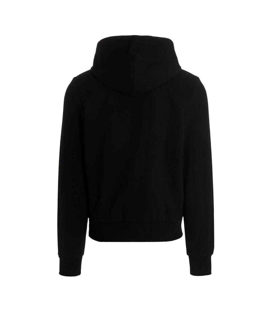 Mens New D Logo Cotton Blend Hoodie Black Diesel-2