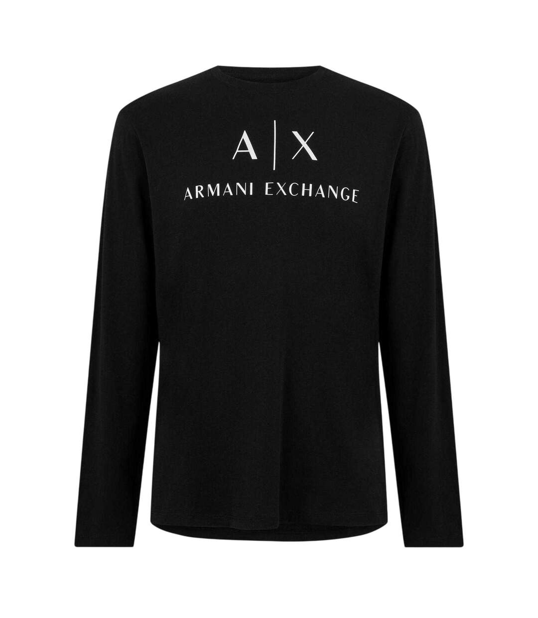 Mens Logo T-shirt Black Armani Exchange-1