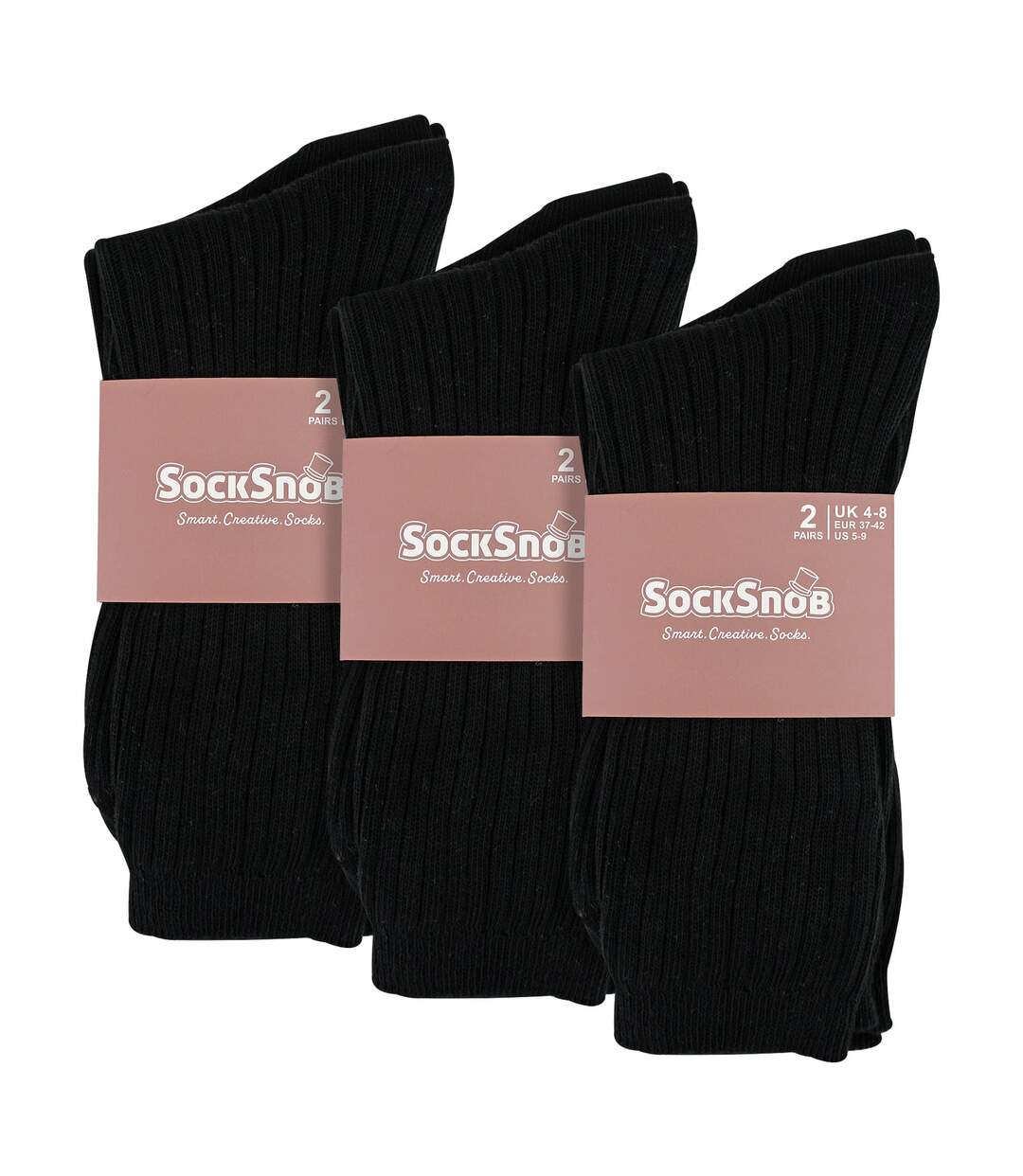 Ladies 6 Pack 100% Cotton Breathable Soft Socks-2