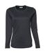 Tee Jays Womens/Ladies Interlock Long Sleeve T-Shirt (Dark Grey)