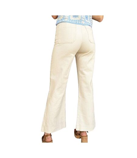 Jean wide beige femme oraije victorine