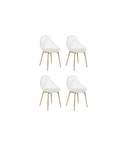 Lot de 4 Chaises de Jardin Alameda 83cm Blanc