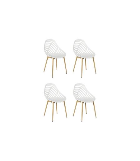 Lot de 4 Chaises de Jardin Alameda 83cm Blanc