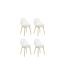 Lot de 4 Chaises de Jardin Alameda 83cm Blanc