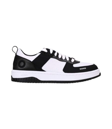 Womens/ladies Kilian Leather Trainers Pink Hugo