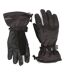 Womens/ladies long cuff waterproof ski gloves black Mountain Warehouse