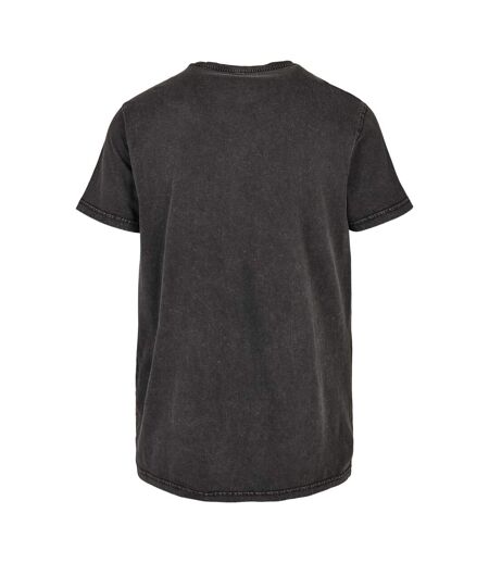 T-shirt Motif/style Délavé À L'acide Homme Noir Build Your Brand