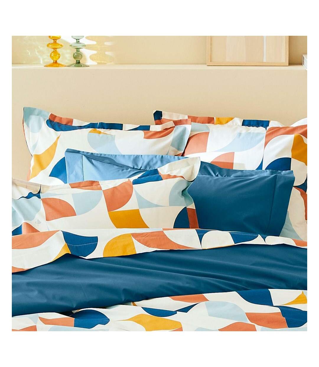 Taie d'oreiller percale de coton MODULO-5