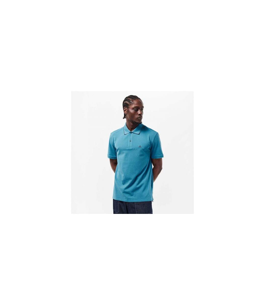 Polo Motif/style Logo Homme Bleu Foncé C.P. Company-1