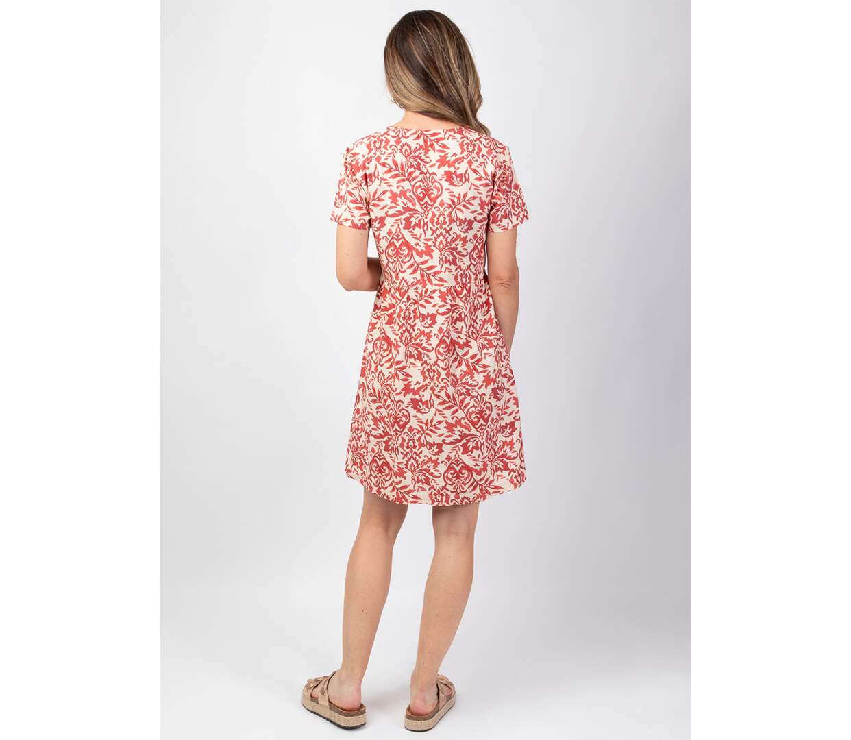 Robe courte en viscose de plage MAJA motif ethnique chic Coton Du Monde-4