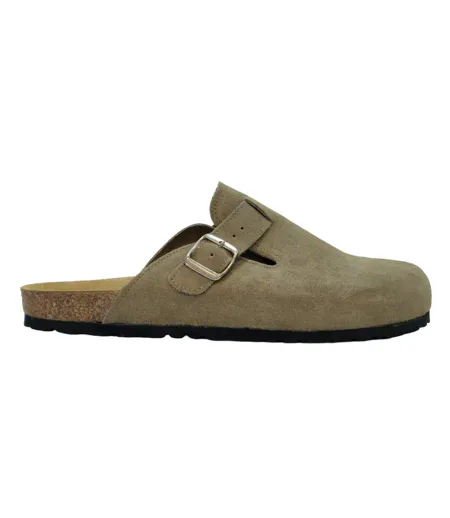 Mens Suede Flat Mule Sandals Taupe Jack Wills