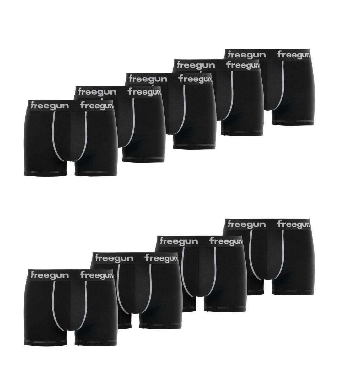 Lot de 9 Boxers homme en coton Freegun-1