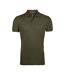 Mens prime pique plain short sleeve polo shirt army SOLS