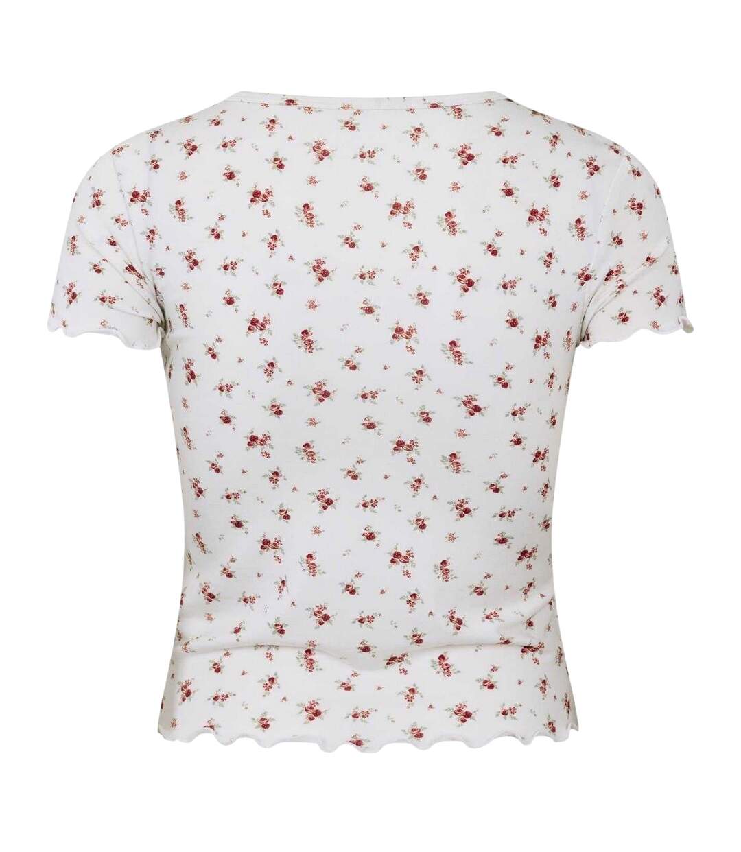Womens/ladies Floral Slim T-shirt Floral Wine Jack Wills-2