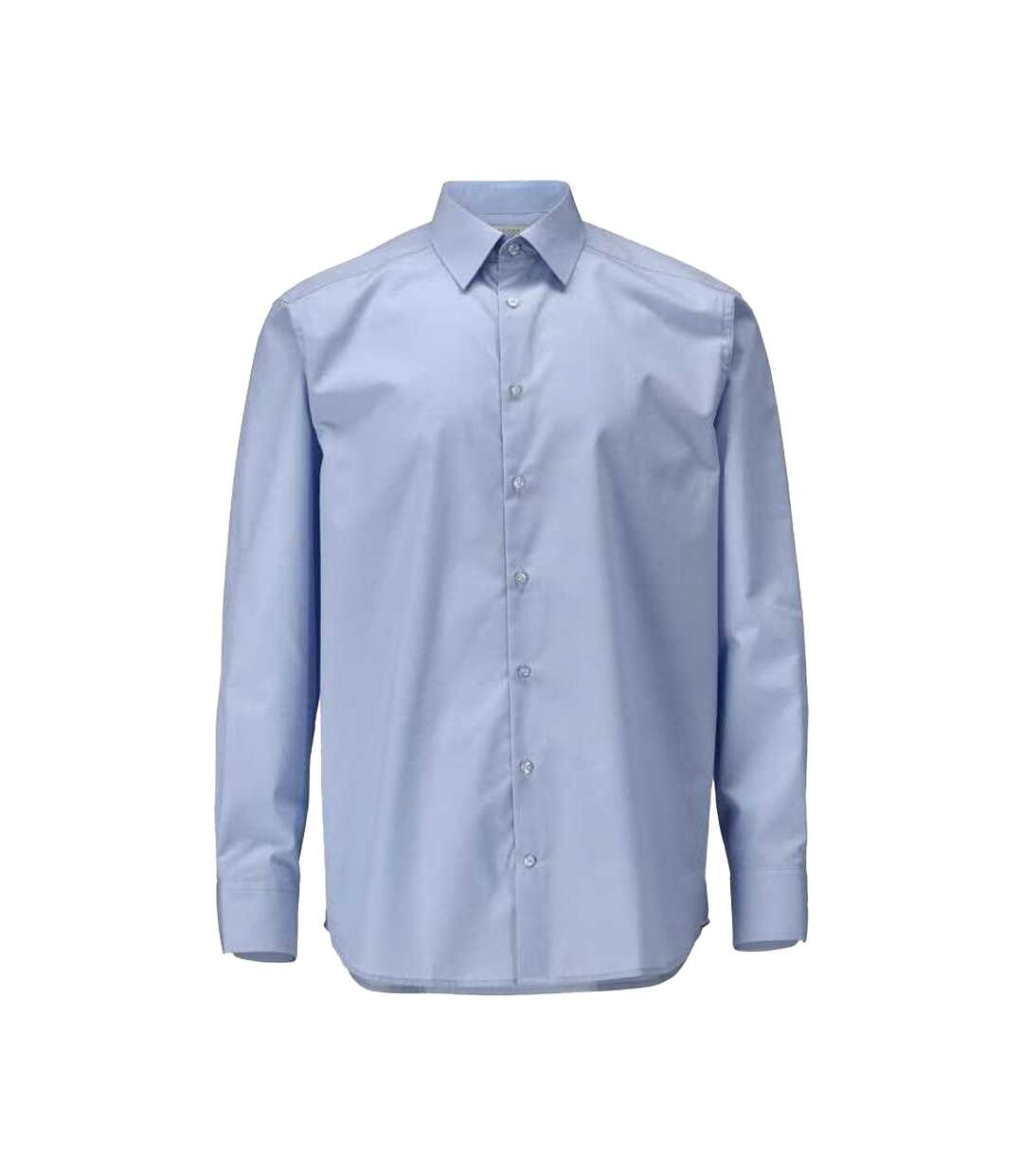 Mens Frontline Poplin Shirt Light Blue Mascot-1