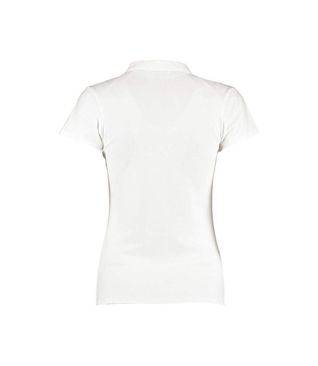 T-shirt À Manches Courtes Et Col Mandarin Femme Blanc Kustom Kit-3