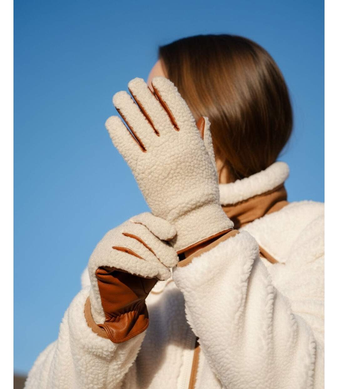 Isotoner Gants femme tactiles en cuir d'agneau pleine fleur - doublés chaud-2