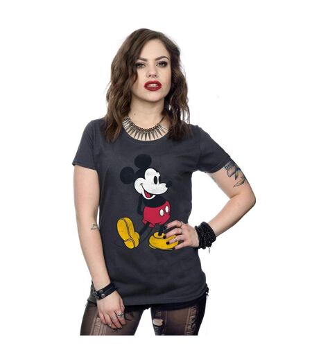 Disney T-shirt en coton Mickey Mouse Classic Kick - Femmes/Dames (Bruyère foncée) - UTBI30952