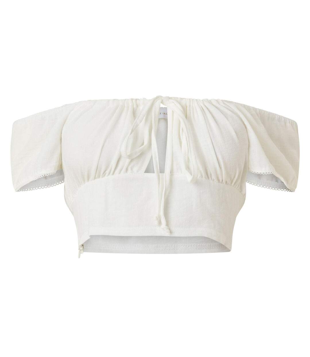 Womens/ladies Alba Bandeau Crop Top White Grace Jacob-1