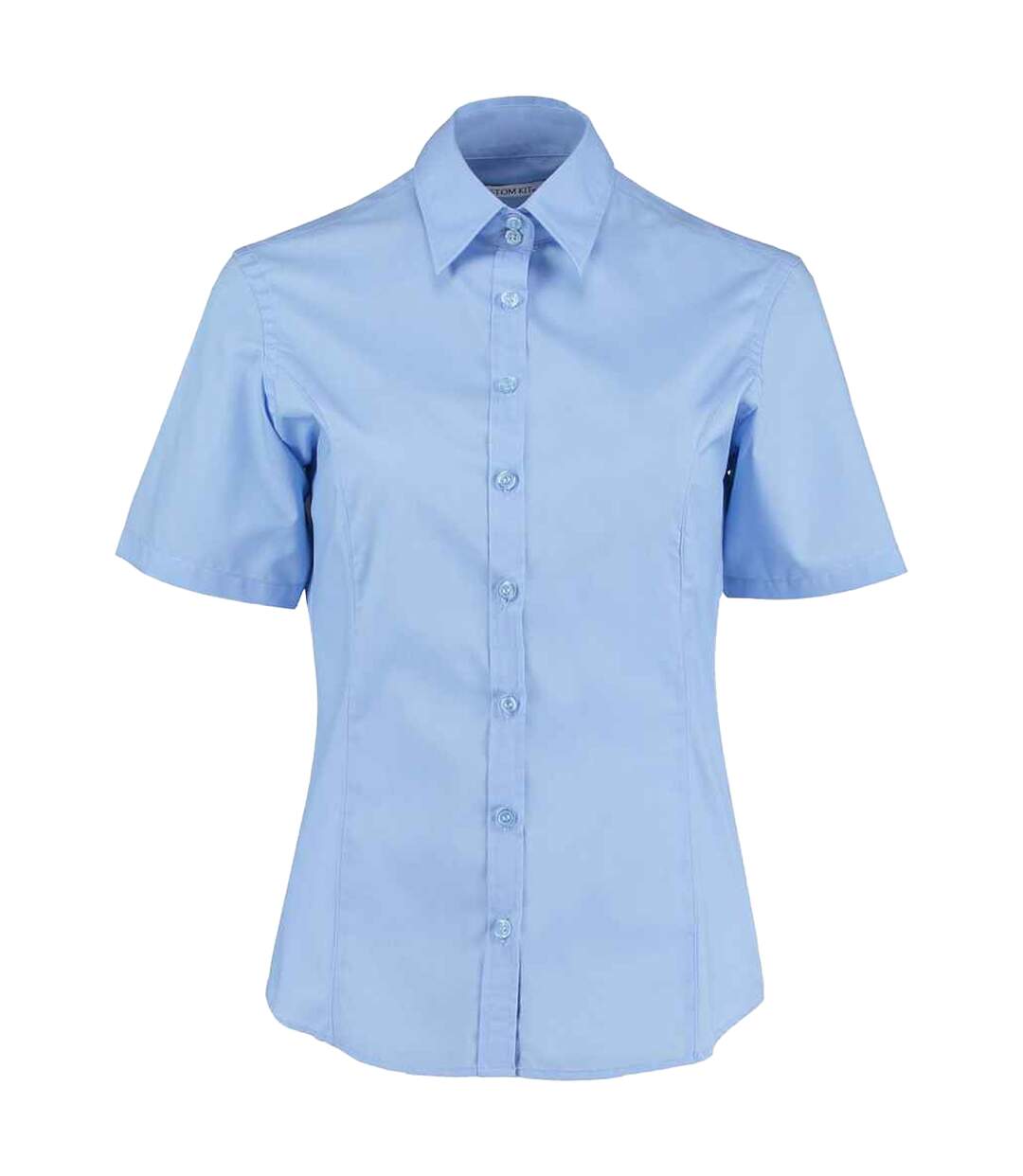 Chemisier Manches Courtes Commerce Femme Bleu Clair Kustom Kit-1