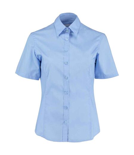 Chemisier Manches Courtes Commerce Femme Bleu Clair Kustom Kit