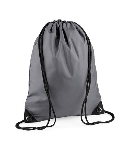 Premium Drawstring Bag One Size Graphite Grey Bagbase