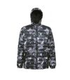 2786 Mens Hooded Water & Wind Resistant Padded Jacket (Camo Grey)