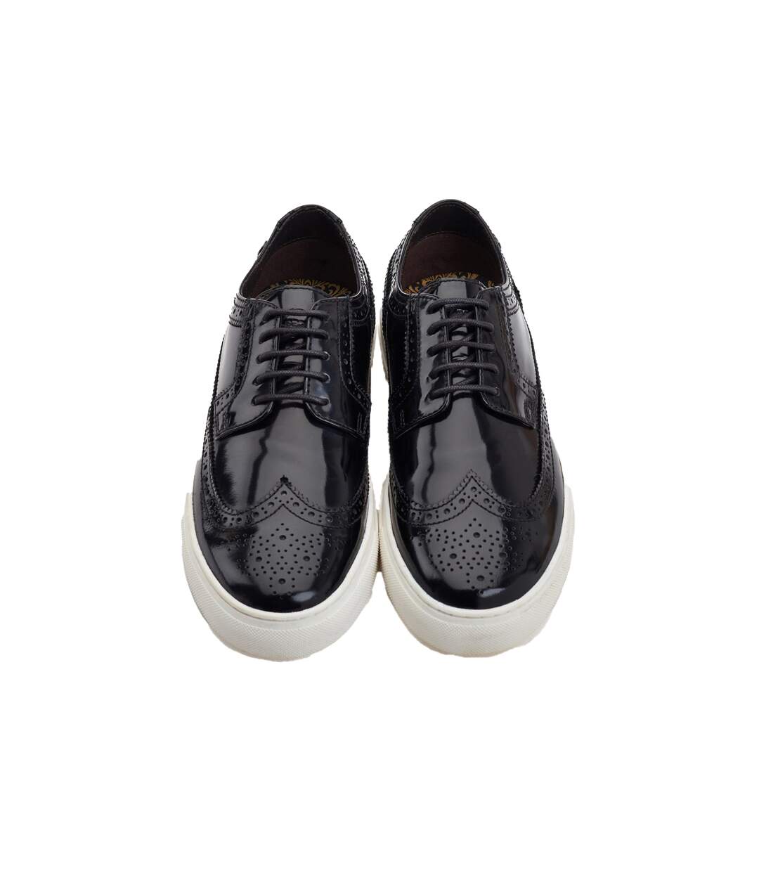 Chaussures brogues mickey homme noir Base London-4