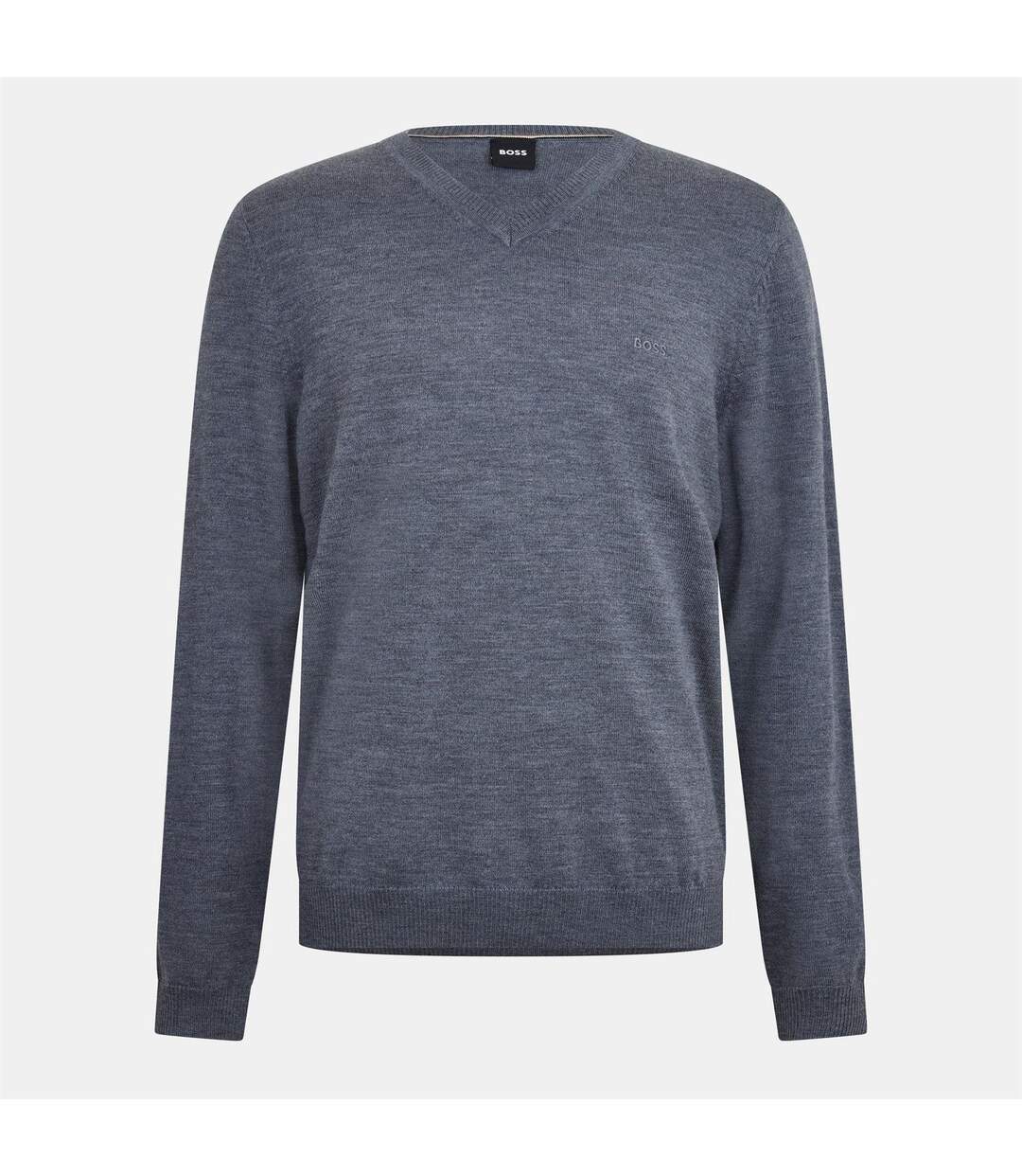 Mens Batisse V Neck Sweater Top Medium Grey Boss-1