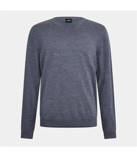 Mens Batisse V Neck Sweater Top Medium Grey Boss