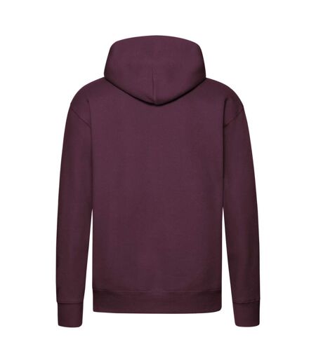 Mens Premium Hoodie Burgundy Fruit Of The Loom