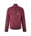 Mens Desert Half Zip Long-sleeved Active T-shirt Red Boss-1