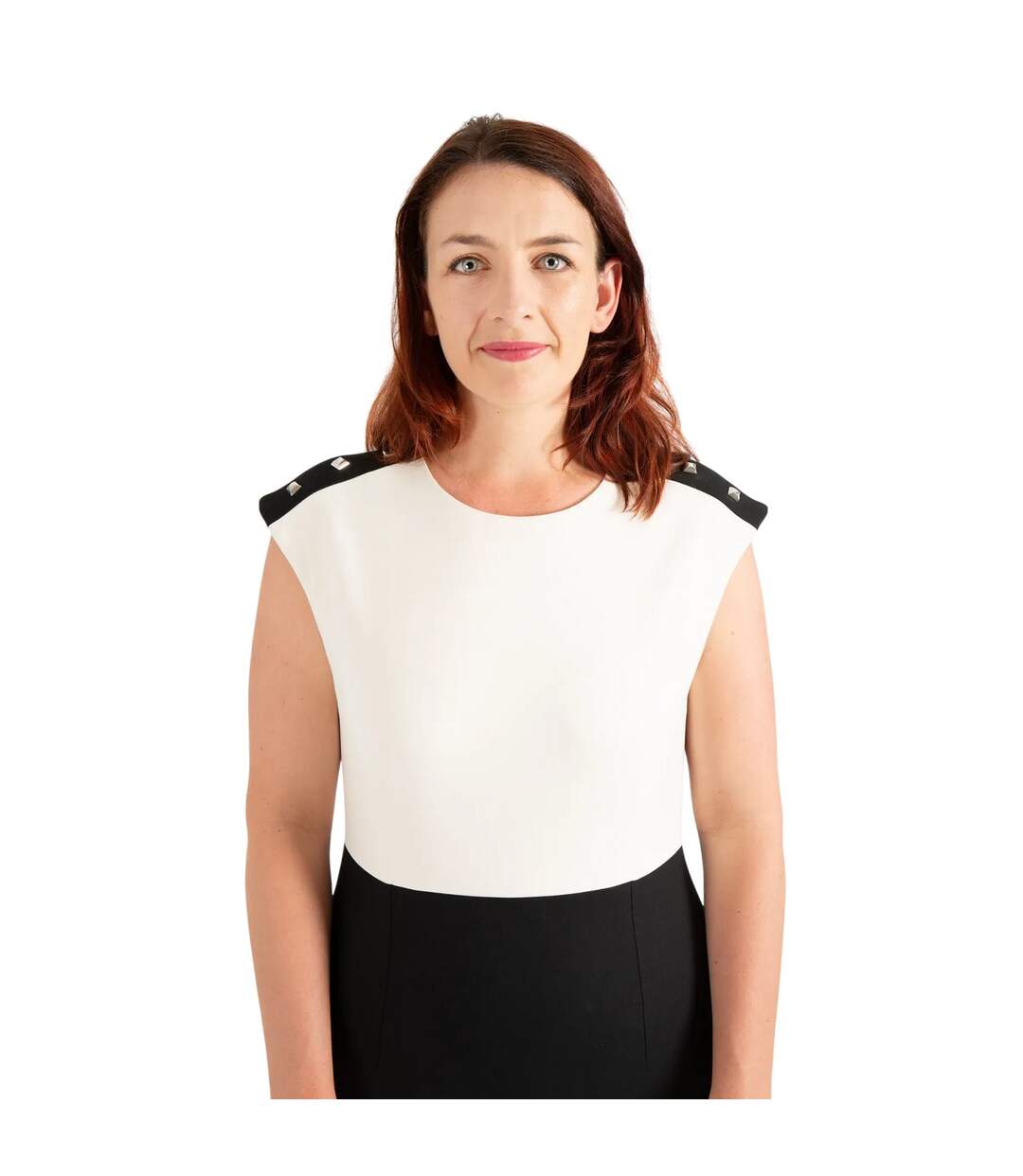 Womens/ladies Devoka Studded Midi Dress Black Boss-4