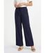 Pantalon large avec lin, style ethnique-1